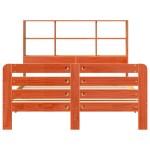 vidaXL Cadru de pat fără saltea, maro ceruit 140x200 cm lemn masiv pin vidaXL Cadru de pat fără saltea, maro ceruit 140x200 cm lemn masiv pin