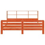 vidaXL Cadru de pat fără saltea, maro ceruit 200x200 cm lemn masiv pin