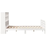 vidaXL Cadru de pat fără saltea, alb, 120x190 cm, lemn masiv pin