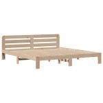 vidaXL Pat cu bibliotecă fără saltea, 180x200 cm, lemn masiv de pin