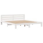 vidaXL Pat cu bibliotecă fără saltea, 180x200 cm, lemn masiv de pin