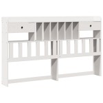 vidaXL Pat cu bibliotecă fără saltea, 180x200 cm, lemn masiv de pin