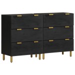 vidaXL Dulapuri, 2 buc., negru, 60x33x75 cm, lemn prelucrat vidaXL Dulapuri, 2 buc., negru, 60x33x75 cm, lemn prelucrat