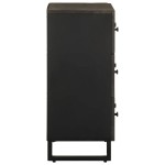 vidaXL Bufete 2 buc Negru 60x33x75 cm Lemn masiv Mango