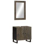 vidaXL Set de mobilier de baie 2 piese din lemn masiv de mango negru vidaXL Set de mobilier de baie 2 piese din lemn masiv de mango negru