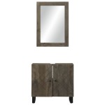 vidaXL Set de mobilier de baie 2 piese din lemn masiv de mango negru vidaXL Set de mobilier de baie 2 piese din lemn masiv de mango negru