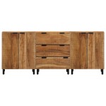 vidaXL Bufet 3 pcs Maro 60 x 33 x 75 cm Lemn masiv de acacia vidaXL Bufet 3 pcs Maro 60 x 33 x 75 cm Lemn masiv de acacia