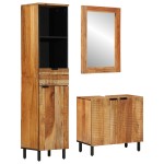 vidaXL Set de Mobilă pentru Baie 3 Piese Brown Lemn Solid de Acacia vidaXL Set de Mobilă pentru Baie 3 Piese Brown Lemn Solid de Acacia