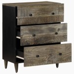 vidaXL Bufete 2 buc Gri deschis 60x33,5x75 cm Lemn masiv de mango