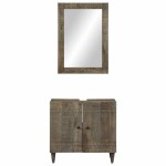 vidaXL Set mobilier de baie, 2 piese, lemn masiv de mango vidaXL Set mobilier de baie, 2 piese, lemn masiv de mango