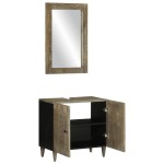vidaXL Set mobilier de baie, 2 piese, lemn masiv de mango vidaXL Set mobilier de baie, 2 piese, lemn masiv de mango