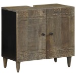 vidaXL Set mobilier de baie, 5 piese, lemn masiv de mango