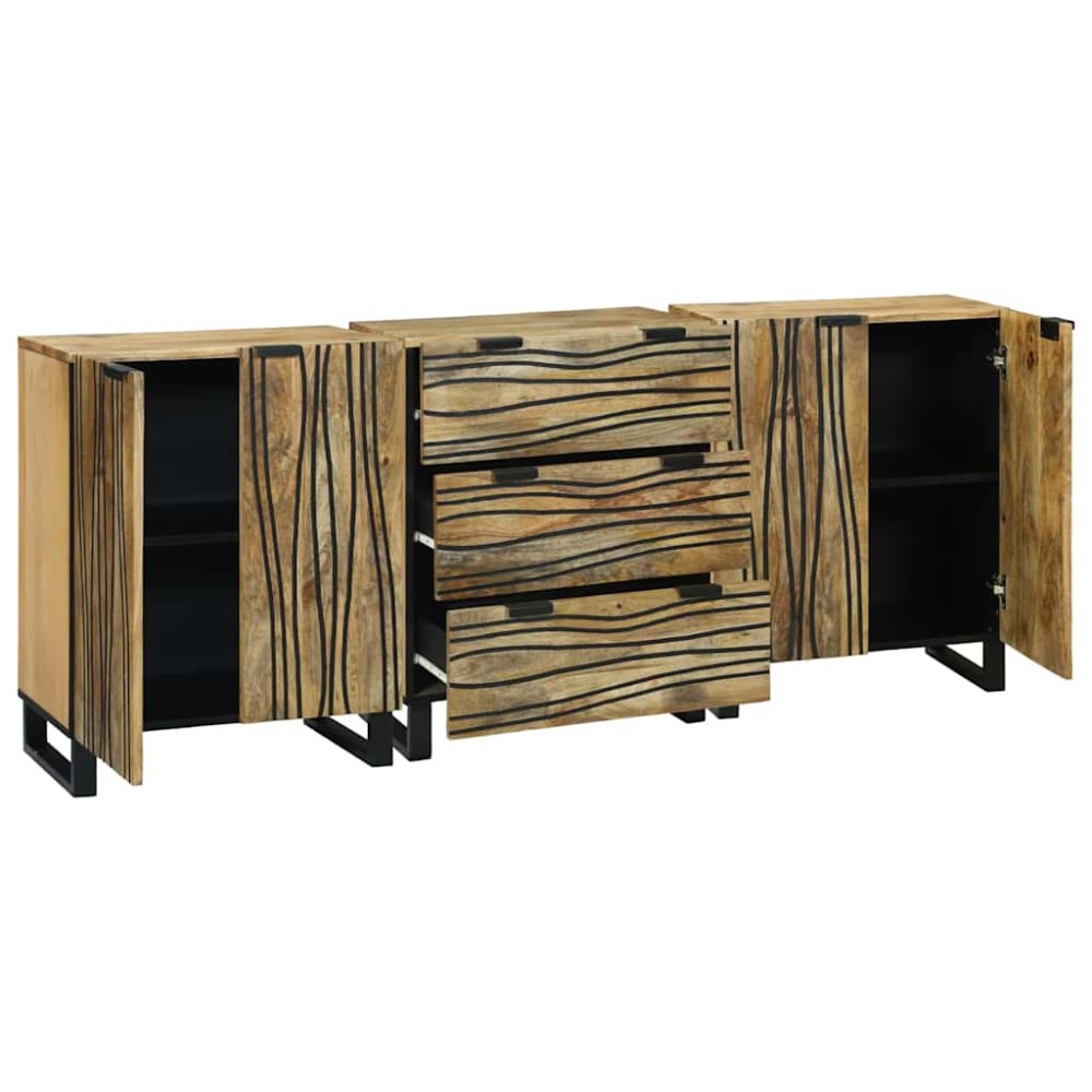 vidaXL Set de mobilier pentru baie cu sertar 3 pcs Maro Lemn compozit