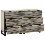vidaXL Bufeturi 2 pcs Alb 60 x 33.5 x 75 cm Lemn masiv de mango