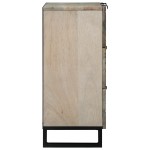 vidaXL Bufeturi 2 pcs Alb 60 x 33.5 x 75 cm Lemn masiv de mango