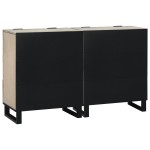 vidaXL Bufeturi 2 pcs Alb 60 x 33.5 x 75 cm Lemn masiv de mango