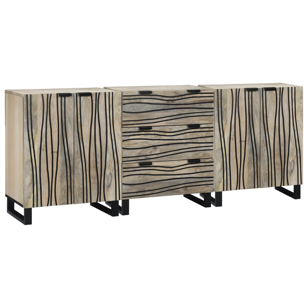 vidaXL Set de mobilier pentru baie cu raft 3 pcs Alb 180 x 33 x 75 cm