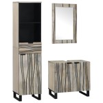 vidaXL Set de mobilier pentru baie cu raft 3 pcs Alb 38 x 33 x 160 cm vidaXL Set de mobilier pentru baie cu raft 3 pcs Alb 38 x 33 x 160 cm