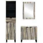 vidaXL Set de mobilier pentru baie cu raft 3 pcs Alb 38 x 33 x 160 cm vidaXL Set de mobilier pentru baie cu raft 3 pcs Alb 38 x 33 x 160 cm