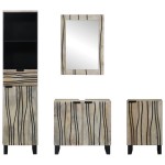 vidaXL Set de mobilier pentru baie cu sertar 4 pcs Lemn de nuc maro vidaXL Set de mobilier pentru baie cu sertar 4 pcs Lemn de nuc maro