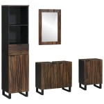 vidaXL Set de mobilier pentru baie cu raft 4 pcs Alb 38 x 33 x 160 cm vidaXL Set de mobilier pentru baie cu raft 4 pcs Alb 38 x 33 x 160 cm