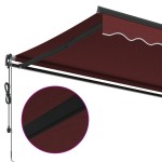 vidaXL Copertina retractabilă automat, vișiniu, 350x250 cm