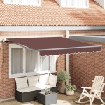 vidaXL Copertina retractabilă automat, maro, 300x250 cm