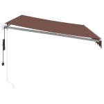 vidaXL Copertina retractabilă automat, maro, 350x250 cm