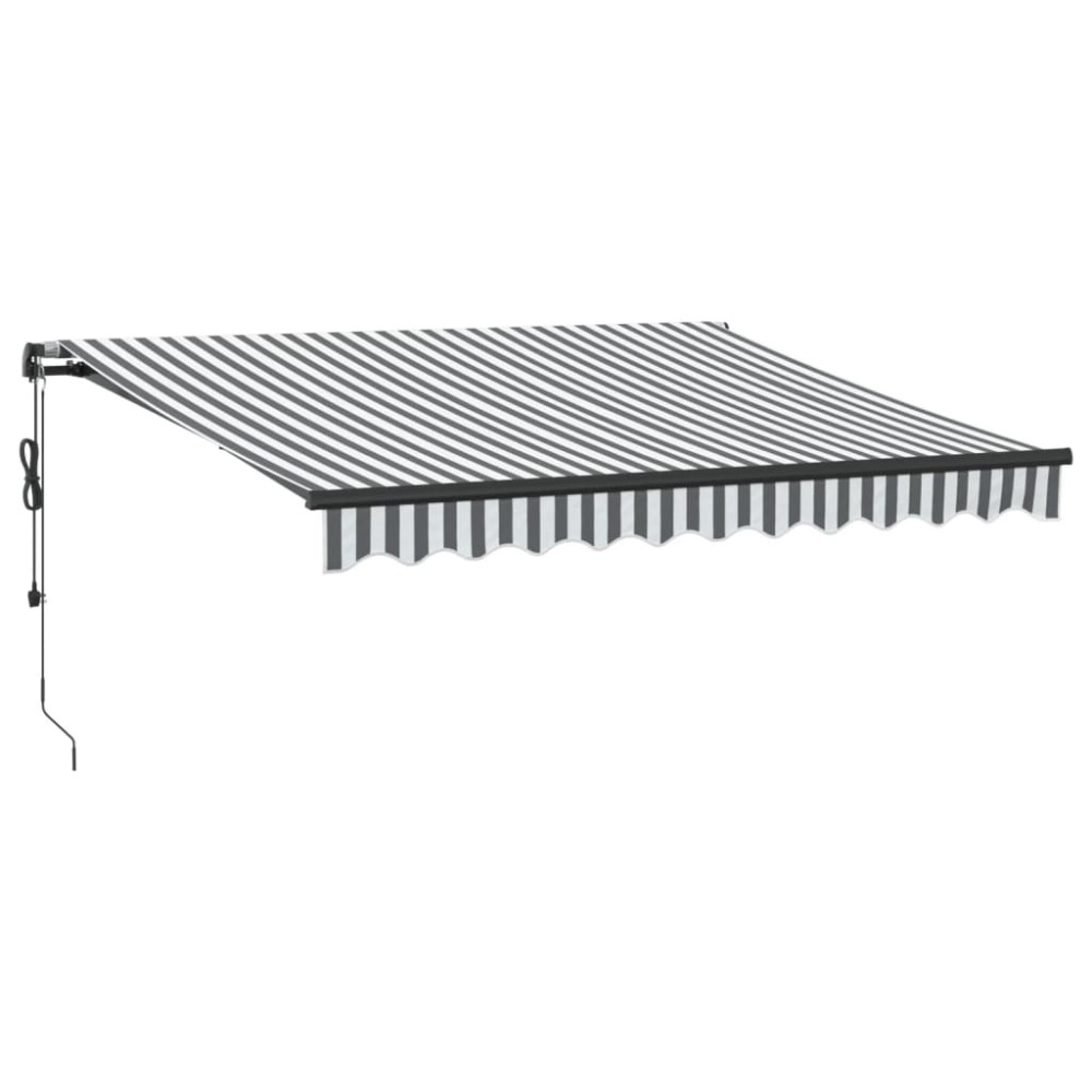 vidaXL Copertină retractabilă automat, antracit/alb, 300x250 cm