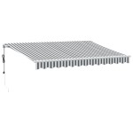vidaXL Copertină retractabilă automat, antracit/alb, 350x250 cm