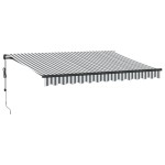 vidaXL Copertină retractabilă automat, antracit/alb, 350x250 cm