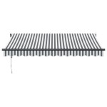 vidaXL Copertină retractabilă automat, antracit/alb, 350x250 cm