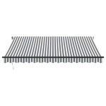 vidaXL Copertină retractabilă manual, antracit/alb, 400x300 cm