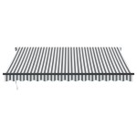 vidaXL Copertină retractabilă manual cu LED, antracit/alb, 400x300 cm