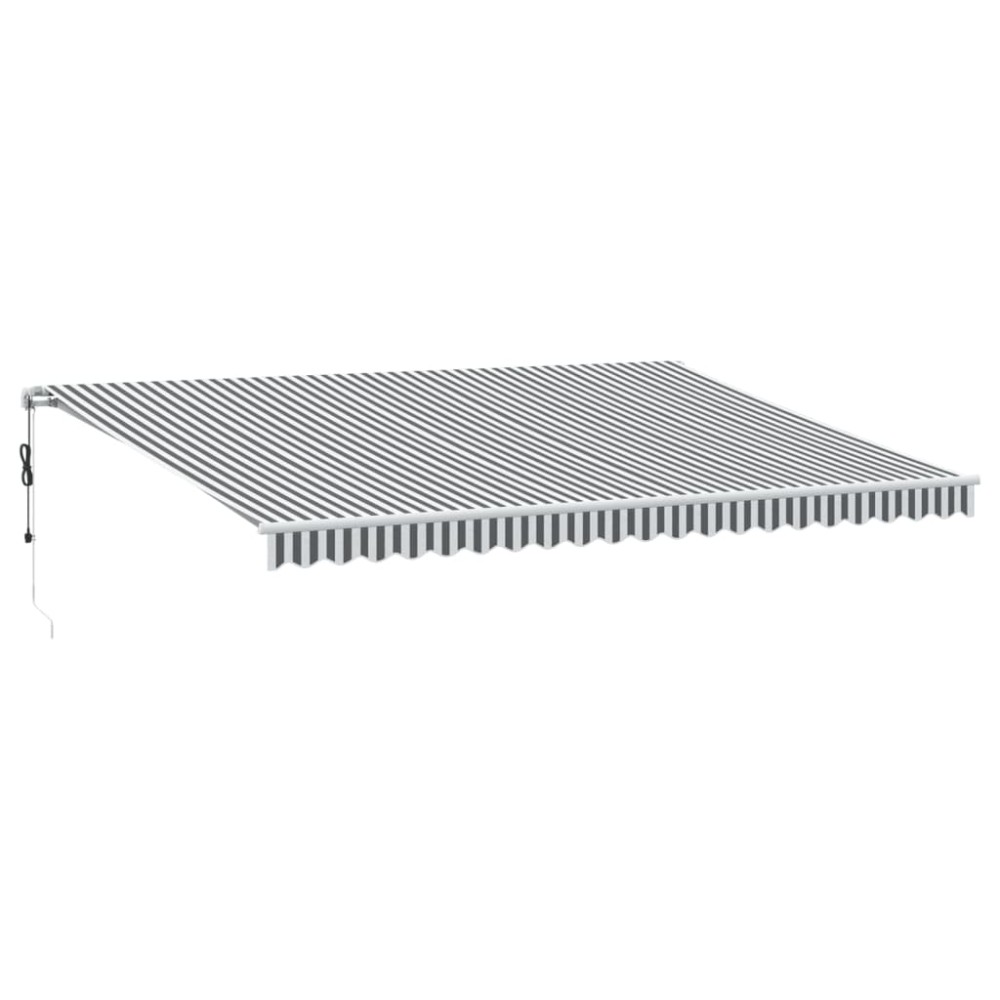 vidaXL Copertină retractabilă automat, antracit/alb, 500x300 cm