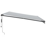 vidaXL Copertină retractabilă automat, antracit/alb, 500x300 cm