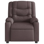vidaXL Fotoliu rabatabil electric, maro închis, material textil