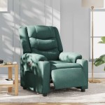 vidaXL Fotoliu rabatabil electric, verde închis, material textil vidaXL Fotoliu rabatabil electric, verde închis, material textil