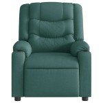 vidaXL Fotoliu rabatabil electric, verde închis, material textil vidaXL Fotoliu rabatabil electric, verde închis, material textil