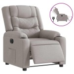 vidaXL Scaun reclinabil electric Cloud Grey Fabric vidaXL Scaun reclinabil electric Cloud Grey Fabric