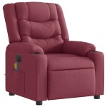 vidaXL Fotoliu electric de masaj rabatabil, roșu vin, textil vidaXL Fotoliu electric de masaj rabatabil, roșu vin, textil