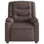 vidaXL Fotoliu electric de masaj rabatabil, maro închis, textil