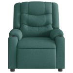 vidaXL Fotoliu electric de masaj rabatabil, verde închis, textil