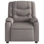 vidaXL Fotoliu electric de masaj rabatabil, gri taupe, textil