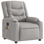 vidaXL Scaun reclinabil electric pentru masaj Cloud Grey Fabric vidaXL Scaun reclinabil electric pentru masaj Cloud Grey Fabric