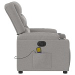 vidaXL Scaun reclinabil electric pentru masaj Cloud Grey Fabric vidaXL Scaun reclinabil electric pentru masaj Cloud Grey Fabric