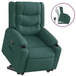 vidaXL Fotoliu rabatabil ridicare pe verticală, verde închis, textil vidaXL Fotoliu rabatabil ridicare pe verticală, verde închis, textil