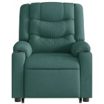 vidaXL Fotoliu rabatabil ridicare pe verticală, verde închis, textil vidaXL Fotoliu rabatabil ridicare pe verticală, verde închis, textil