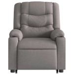 vidaXL Fotoliu rabatabil cu ridicare pe verticală, gri taupe, textil vidaXL Fotoliu rabatabil cu ridicare pe verticală, gri taupe, textil