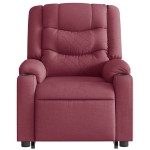 vidaXL Fotoliu electric rabatabil cu ridicare, roșu vin, textil